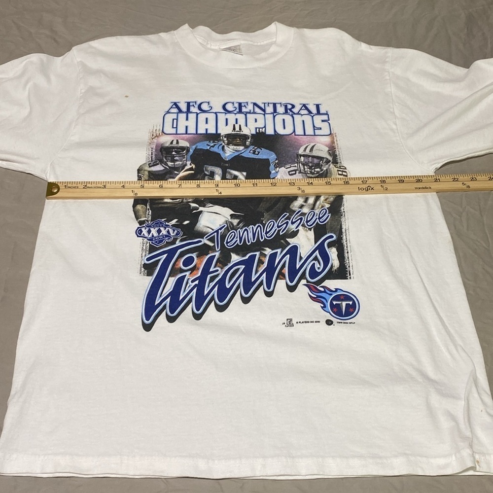 Tennessee Titans AFC Central Champions Super Bowl XXXV men’s tshirt size Large - Picture 9 of 10